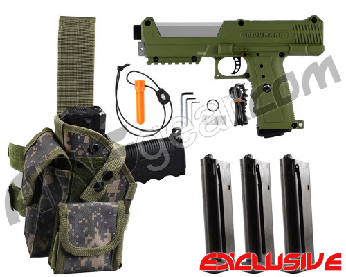 Tippmann TiPX Trufeed Deluxe Pistol Kit - Olive/Dust Silver
