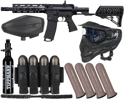 Tippmann TMC Elite Rivalry Paintball Gun Package Kit - Black/Black