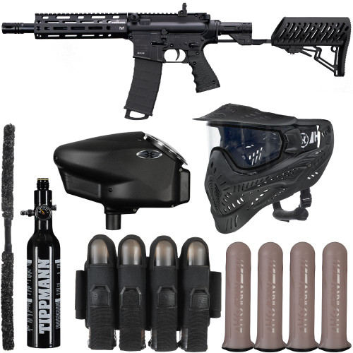 Tippmann TMC Elite Vendetta Paintball Gun Package Kit - Black/Black