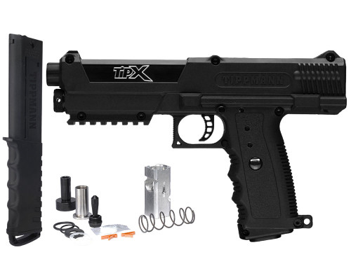 Tippmann TiPX Trufeed Paintball Pistol w/ Long Range Conversion Kit (FSR Ready) - Black