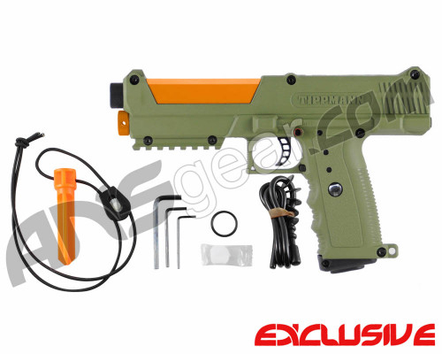 Tippmann TiPX Trufeed Paintball Pistol - Olive/Sunburst Orange