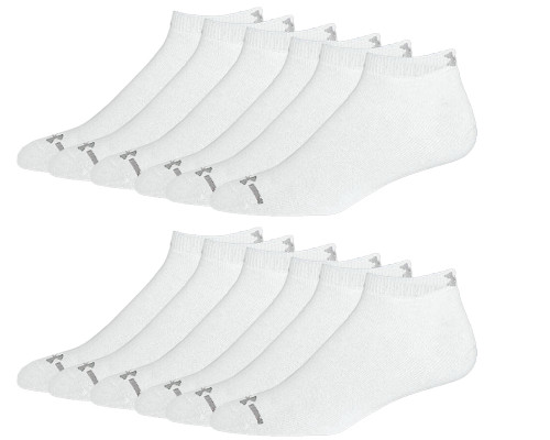 Under Armour 6-Pack Charged Cotton Men's No Show Socks - White (9-12.5)