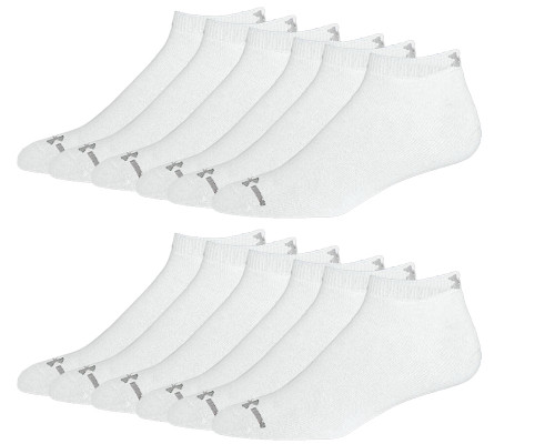 Under Armour 6-Pack Charged Cotton Men's No Show Socks - White (13-16)