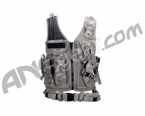 UTG Crossdraw Tactical Airsoft Vest - Right Hand - ACU Digi