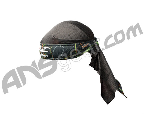 2012 Valken Crusade Paintball Headwrap - Static Green/Orange