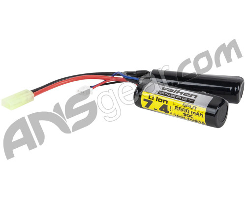 Valken Energy Li-Ion 7.4V 2500mAh Split MT (High Output) Airsoft Battery (87701)