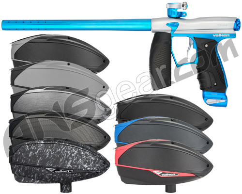 Valken Code Paintball Gun w/ VSL Loader Package Kit - Arctic Blue