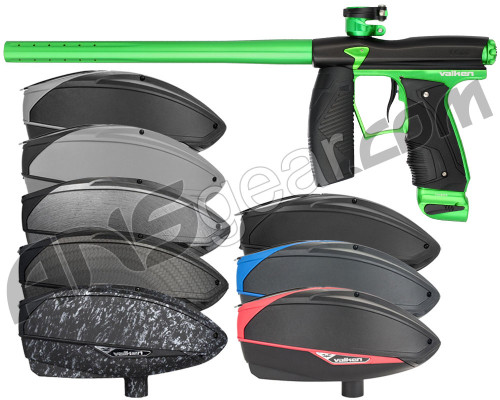Valken Code Paintball Gun w/ VSL Loader Package Kit - Monster Green