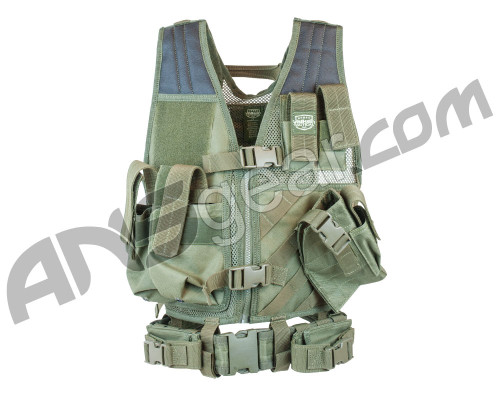 Valken Airsoft Tactical Crossdraw Vest (Youth) - Olive
