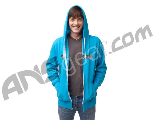Valken Word Zip Up Hooded Sweatshirt - Turquoise
