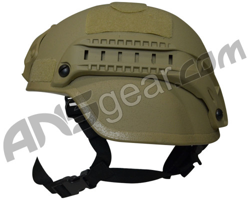 Valken MICH 2000 Tactical Airsoft Helmet w/ Mount & Rails - Tan