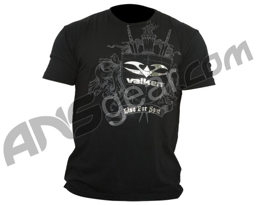 2010 Valken Paintball Coat of Arms T-Shirt - Black