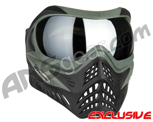 V-Force Grill Paintball Mask - Forest Green w/ Mirror Silver Lens