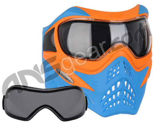 V-Force Grill Paintball Mask w/ FREE Additional Smoke Lens - Orange/Blue