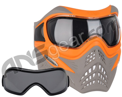 V-Force Grill Paintball Mask w/ FREE Additional Smoke Lens - Orange/Taupe