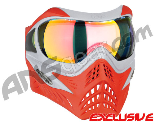 V-Force Grill Paintball Mask - SE Silver/Red w/ Crystal HDR Lens