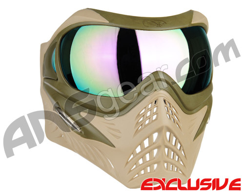 V-Force Grill Paintball Mask - Desert Tan (Swamp) w/ Phantom HDR Lens