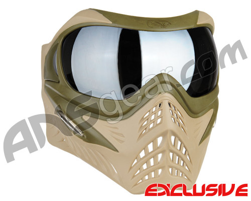 V-Force Grill Paintball Mask - Desert Tan (Swamp) w/ Quicksilver HDR Lens