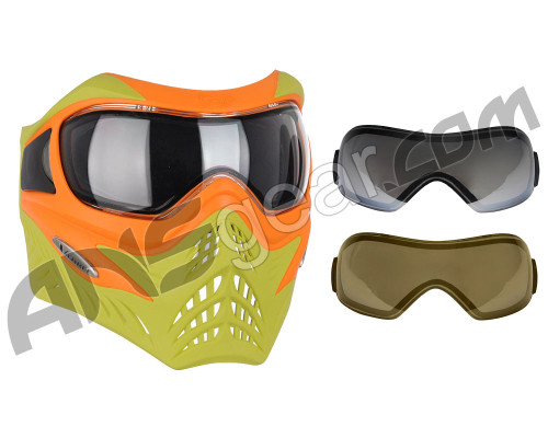V-Force Grill Paintball Mask w/ Mirror Lens - SE Orange/Lime