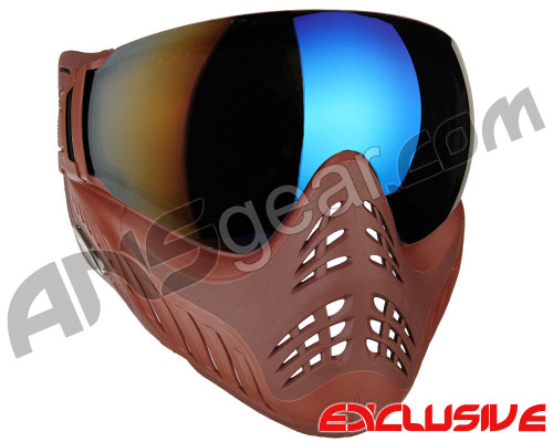 V-Force Profiler Paintball Mask - Clay w/ Mirror Blue Lens