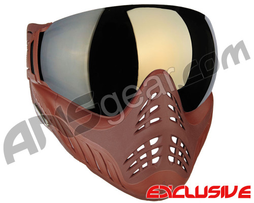 V-Force Profiler Paintball Mask - Clay w/ Mirror Gold Lens