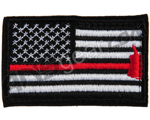 Warrior Velcro Morale Patch - US Flag - Black/White/Red
