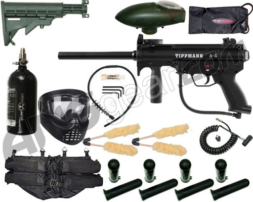 Tippmann A5 RT - 4+1, 48/3000, GxG Mask, Remote, Stock,