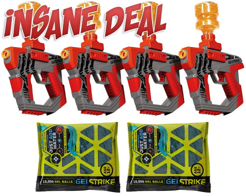 GELSTRIKE Delta Rapid Blaster Backyard Bundle - Lava Red