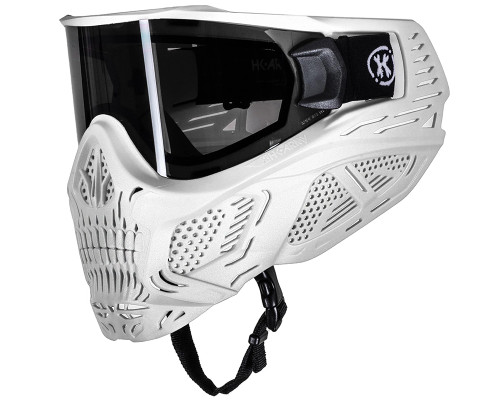 HK Army HSTL Skull Thermal Paintball Mask - Ghost (White w/ Smoke Lens)