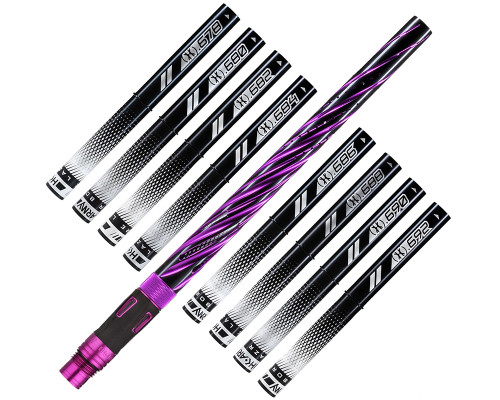 HK Army 15" Autococker Threaded LAZR Elite "Orbit" Barrel Kit w/ Black Inserts - Dust Purple/Black