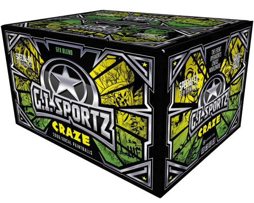 Half Skid - GI Sportz Glow In The Dark Craze Paintballs - ( .68 Caliber ) - 60 Cases (120,000 Paintballs)