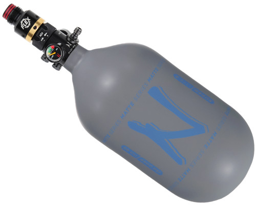 Ninja SL2 Carbon Fiber Air Tank - 68/4500 w/ Flex Adjustable Regulator - Matte Gunsmoke/Blue