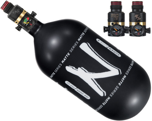 Ninja SL2 Carbon Fiber Air Tank - 77/4500 w/ Pro V2 Series Regulator - Matte Black/White