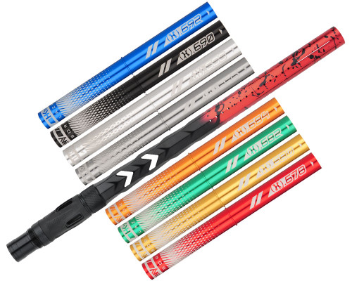 HK Army 15" Luxe Threaded LAZR Elite "Fossil" Barrel Kit w/ Colored Inserts - Red/Black Splash