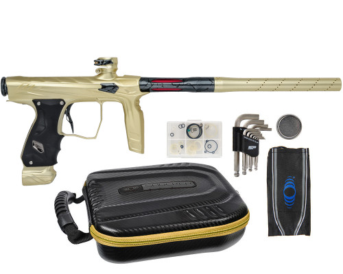 HK Army Shocker AMP Electronic Paintball Gun - Gold w/ Polished Pewter Splash Accents