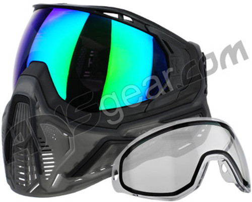 HK Army SLR Paintball Mask w/ Free Additional Clear Lens - Odyssey (Black/Smoke w/ Aurora Lens)