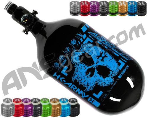 HK Army Aerolite "Extra Lite" Air System w/ Standard Regulator & Free Protection Kit - 68/4500 - Doom Black/Neon Blue