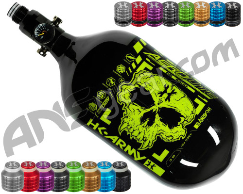 HK Army Aerolite "Extra Lite" Air System w/ Standard Regulator & Free Protection Kit - 68/4500 - Doom Black/Neon Green
