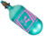 HK Army Aerolite "Extra Lite" Air System w/ Elite Pro Adjustable Regulator - 80/4500 - Slash Metallic Turquoise/Pink