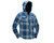 2012 Dye Lumberjack Hooded Flannel - Blue - Small (ZYX-2480)