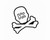 HK Army Giant 15 Inch Skull Car Sticker - Black (ZYX-2602)