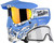 JT ProFlex Paintball Mask - LE Dynasty Dragon Blue w/ 2 Lenses