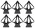 HK Army EVO Replacement Fin Set (6 Pack) - Black
