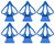 HK Army EVO Replacement Fin Set (6 Pack) - Blue