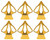 HK Army EVO Replacement Fin Set (6 Pack) - Gold
