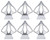 HK Army EVO Replacement Fin Set (6 Pack) - Pewter