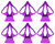 HK Army EVO Replacement Fin Set (6 Pack) - Purple