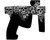 Laser Engraved Gun Design - Skulls 'n Roses