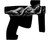 Laser Engraved Gun Design - Pin Up