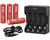 EBL AA Rechargeable Li-Ion Battery 1.5V 3000mWh - 4 Pack w/ Smart Charger Combo (78090 & 78091)